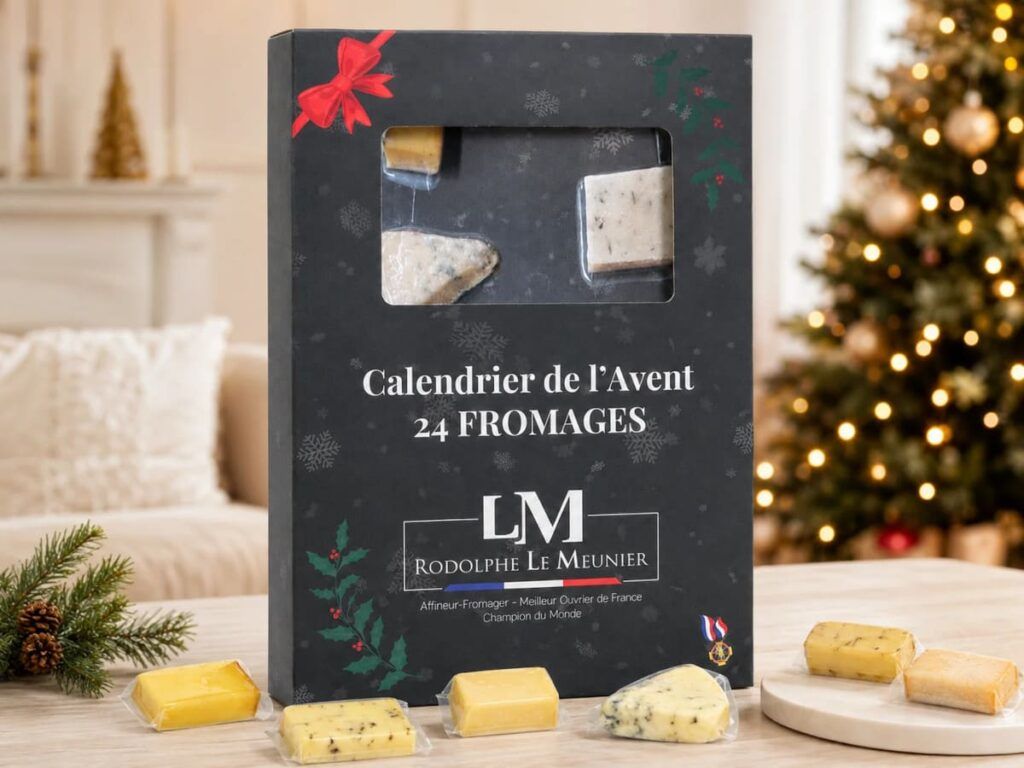 Calendrier de l'avent fromage 2026 de Rodolphe Le Meunier, Champion du Monde Fromager