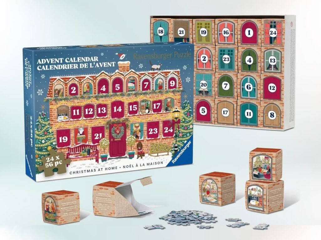 Le calendrier de l'avent de puzzle, édition noël à la maison de Ravensburger