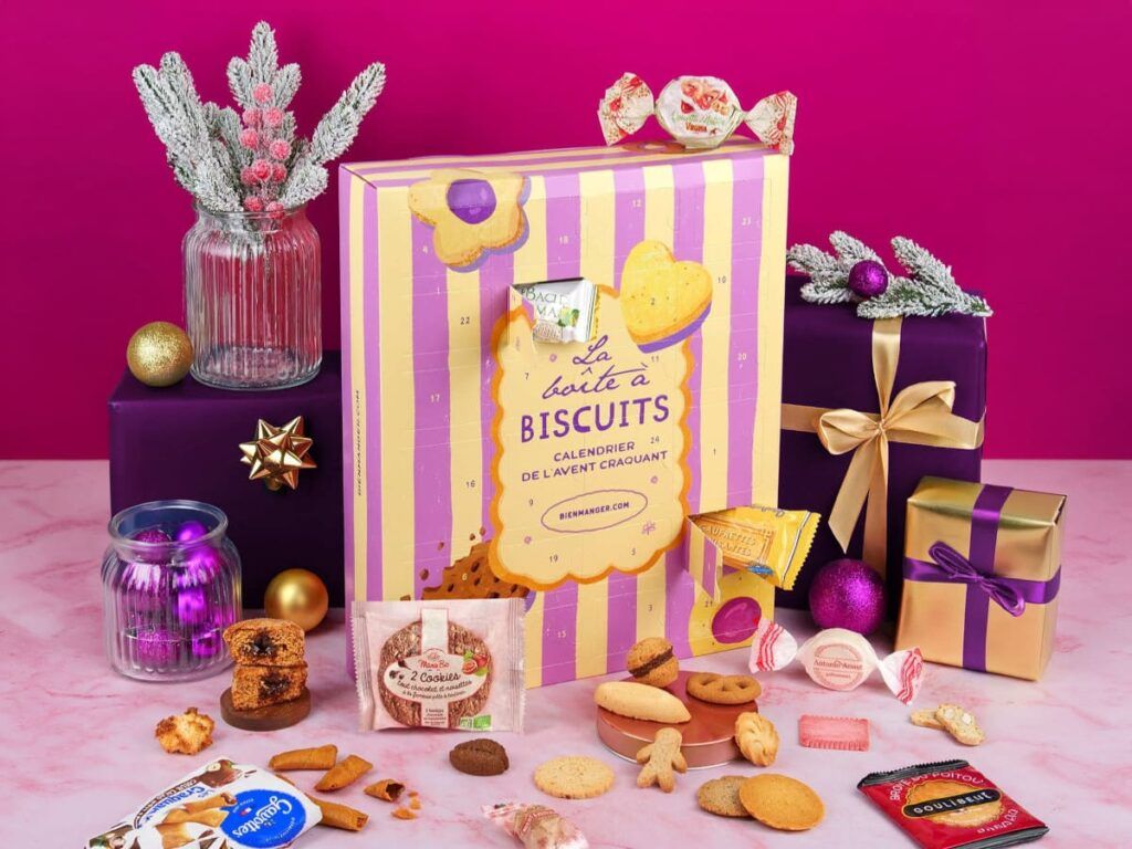 Le calendrier de l'Avent la boîte à biscuits, création originale de BienManger.com