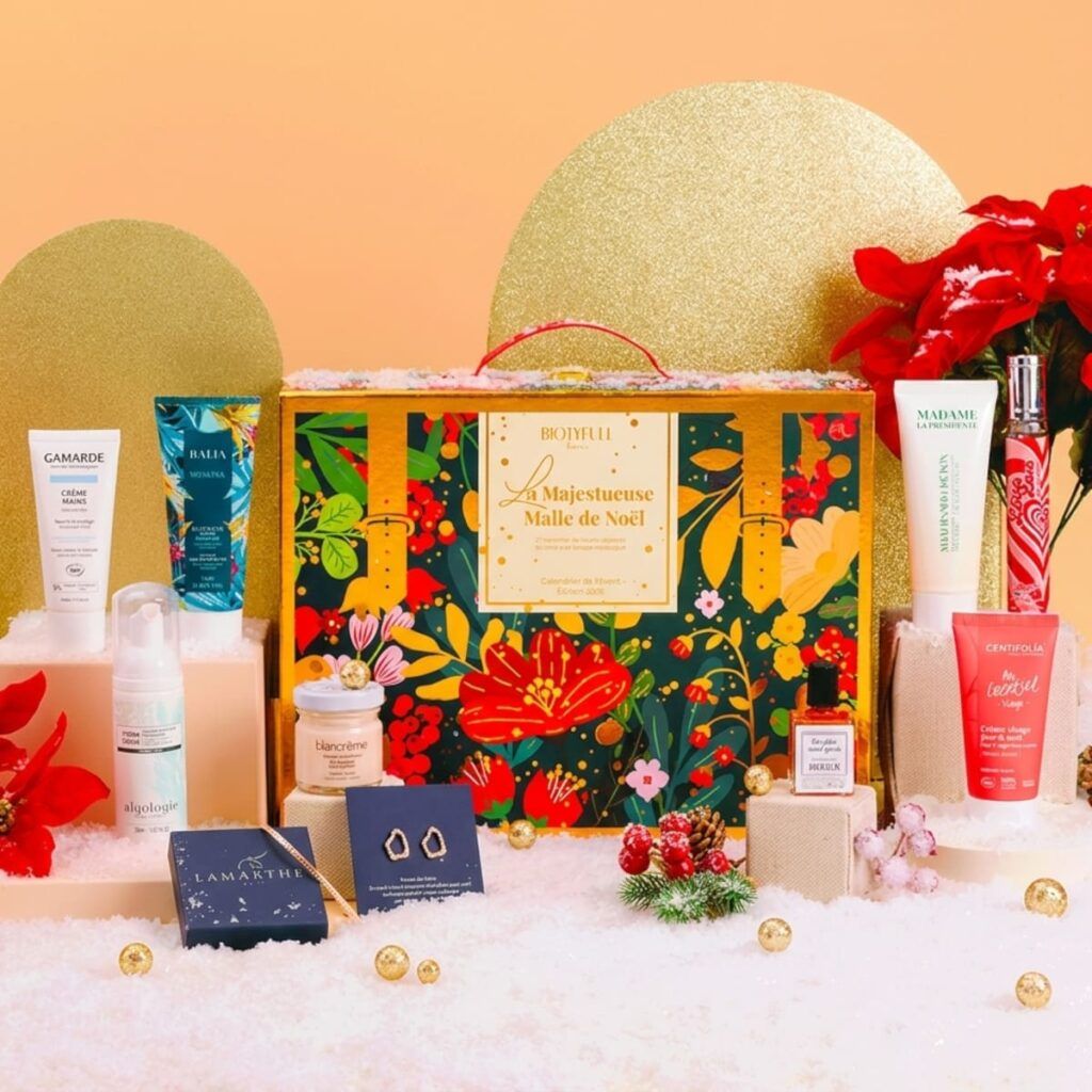 Spoiler du calendrier de l'Avent Biotyfull Box 2026 avec les premiers produits beauté dévoilés