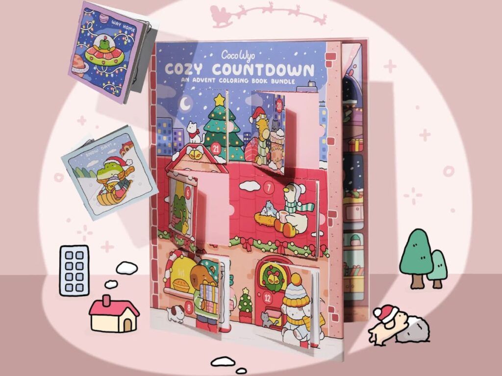 Le calendrier de l'Avent de coloriage doux et cosy de Coco Wyo