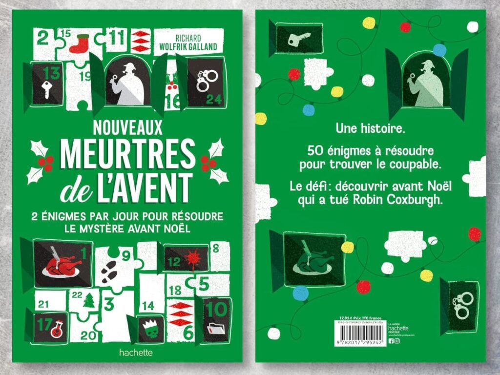 Le calendrier livre-jeu Nouveaux meurtres de l’Avent 2026, Hachette par l'auteur Richard Wolfrik Galland