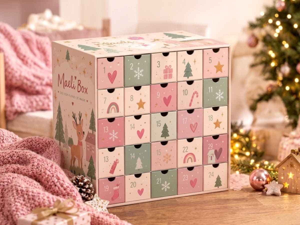 Le calendrier de l'avent pour petite fille de 3 à 9 ans de Maeli Box, édition 2026