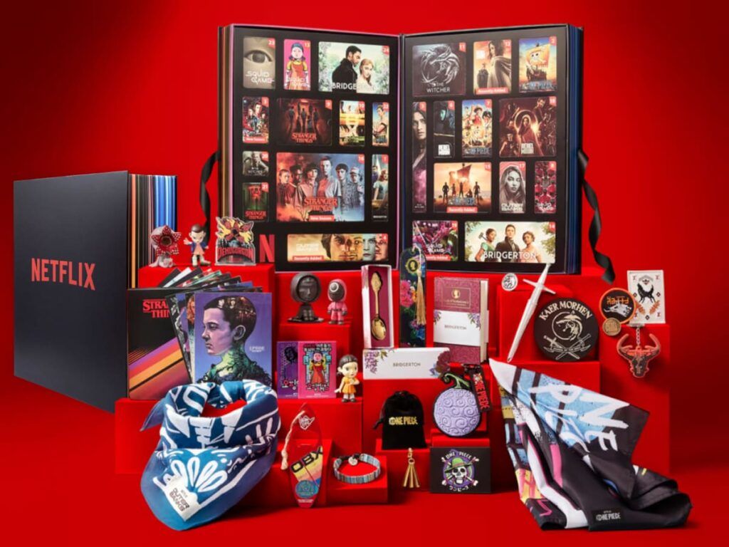 Le calendrier de l'Avent Netflix 2026, avec figurines, papeterie, porte-clés, accessoires et autres surprises