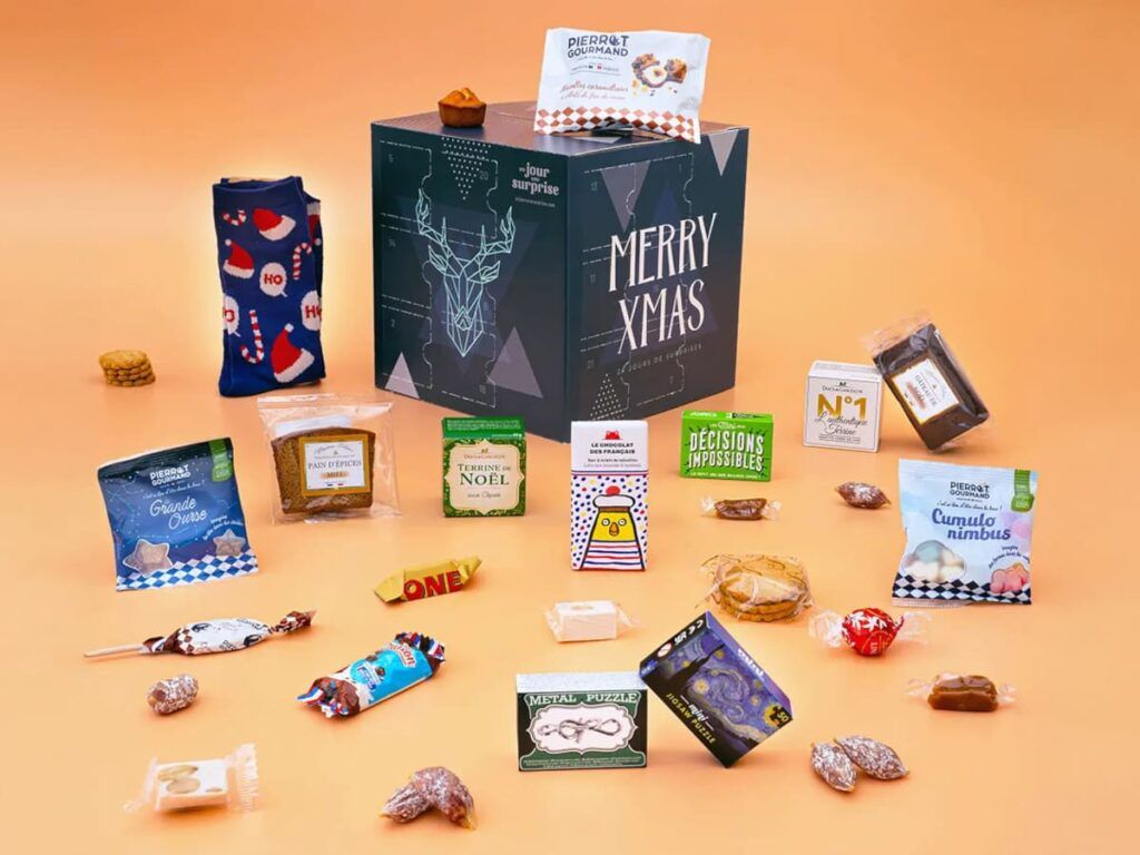 Le calendrier de l'Avent pour homme de la marque Un Jour Une Surprise, avec des surprises très variées