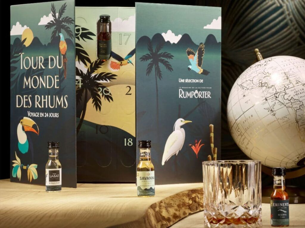 Le calendrier de l'avent tour du monde des rhums par Vinovae en collaboration avec Rumporter