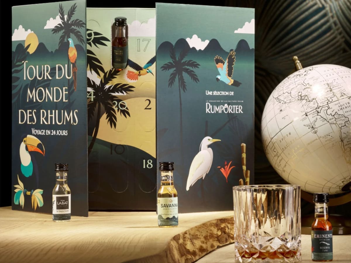 Le calendrier de l'avent tour du monde des rhums par Vinovae en collaboration avec Rumporter
